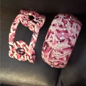 Sassy Jones Pink and White Chunky Bracelets